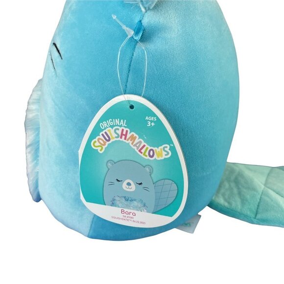 Squishmallows 8" Bara Beaver Soft Blue Fuzzy Belly Plush Kelly‎ Toy Stuffed Kids - Picture 5 of 6